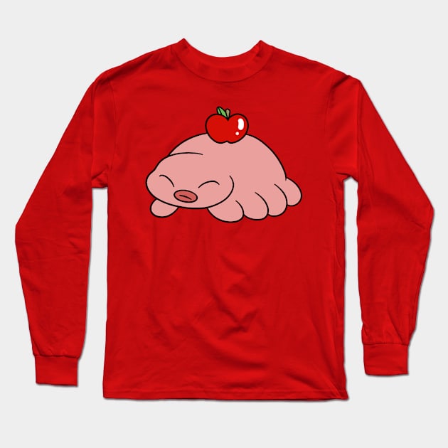 Red Apple Water Bear Long Sleeve T-Shirt by saradaboru